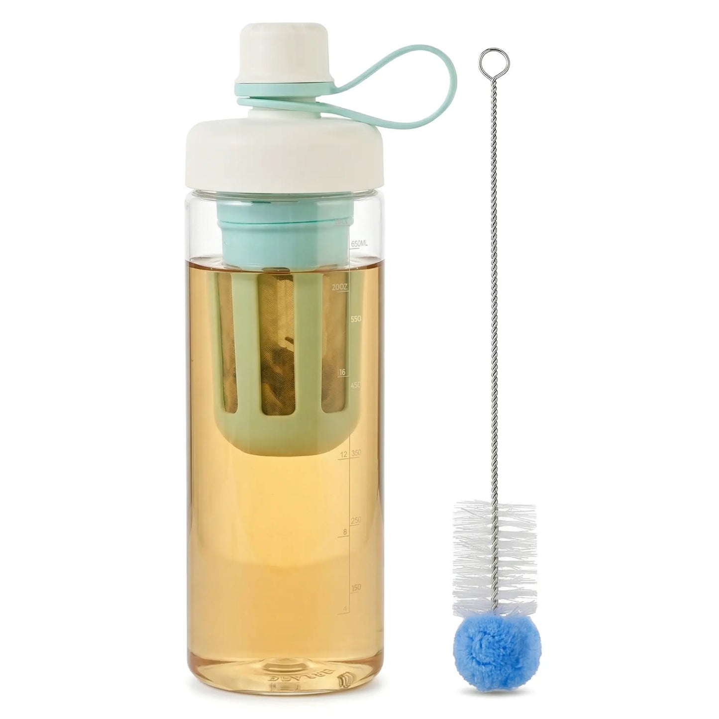 SUSTEAS Reusable Portable Washable Cold Brew Coffee Tumbler with Digital Scale and Dual-Function Tea Filter Net