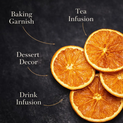 FD Pantry Freeze-Dried Orange Slices Cocktail Garnish, Dried Fruit Snack, Usa-Grown, No Sugar Added Dry 4Oz (20–25 Slices)