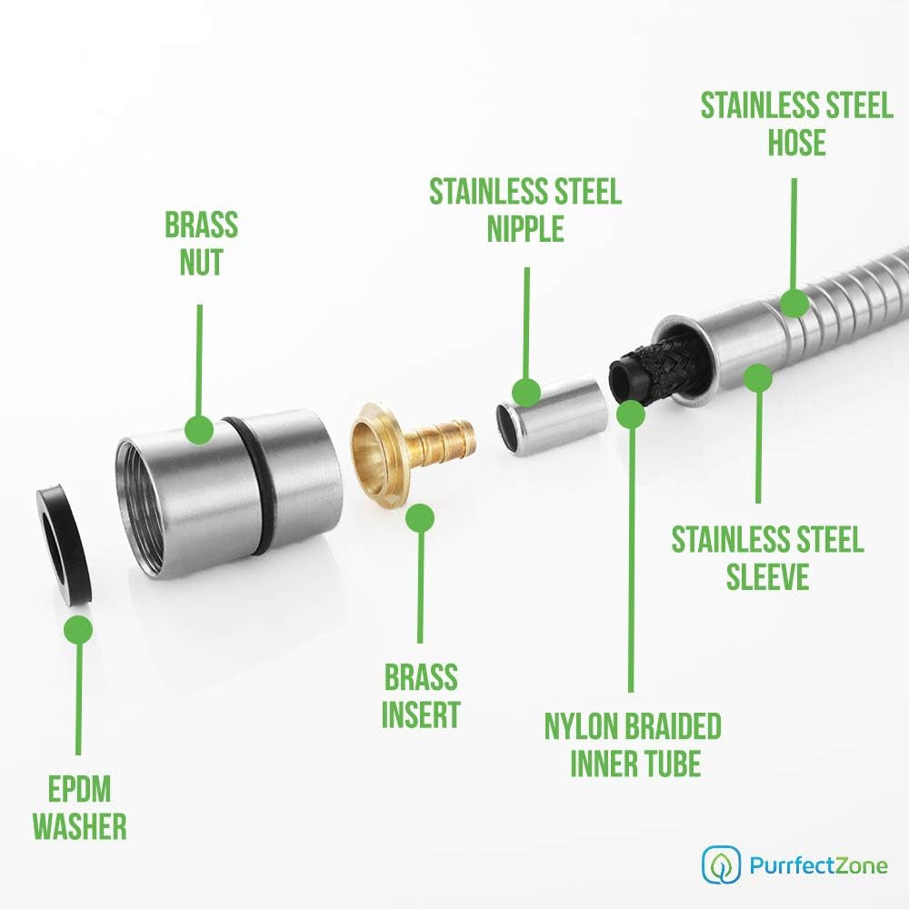 Shower Hose Replacement - Perfect for Shower or Bidet Sprayer, Easy Installation (79 Inch, Chrome)