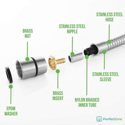 Shower Hose Replacement - Perfect for Shower or Bidet Sprayer, Easy Installation (79 Inch, Chrome)