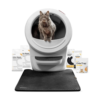 Supply & Accessory Bundle by , Black- Automatic Self-Cleaning Cat Litter Box, Includes Litter-Robot 4,Custom