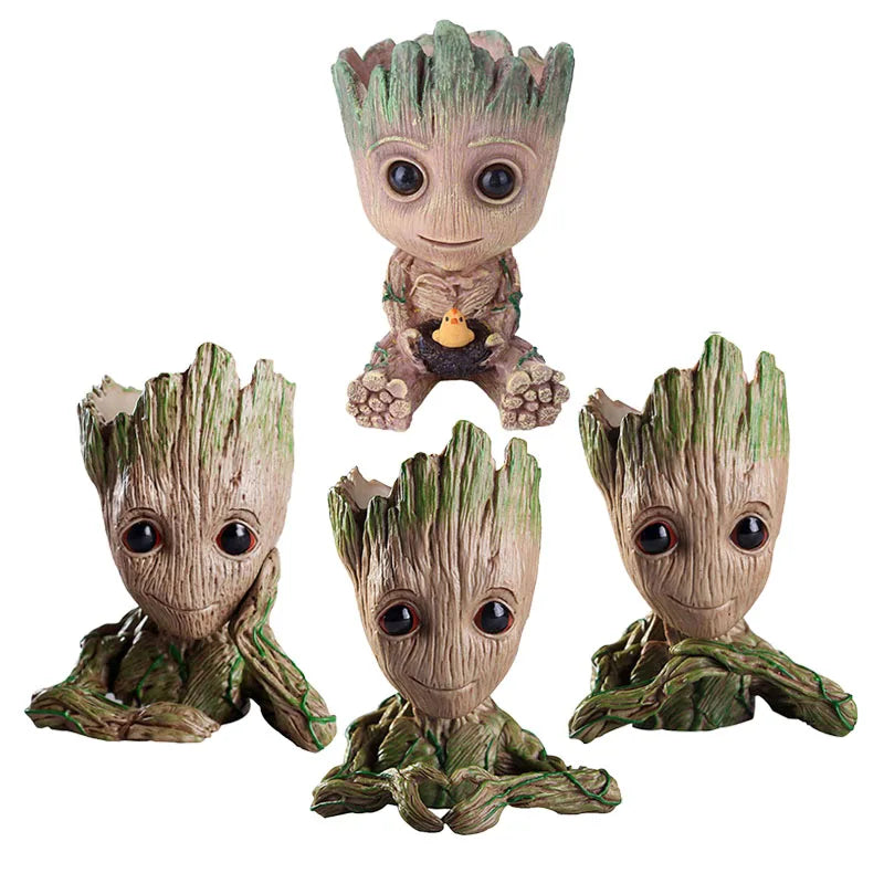 Modern Vases For Flowers Pot Groot Garden Pots Planters Anime Figurines Home Decoration Accessories Office Storage Pen Case