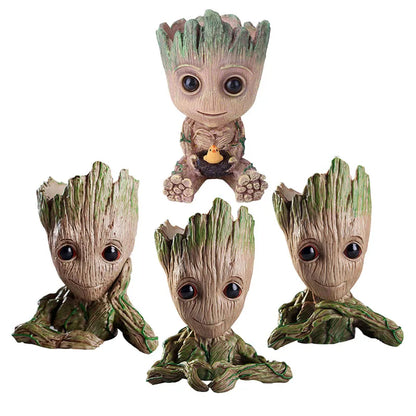 Modern Vases For Flowers Pot Groot Garden Pots Planters Anime Figurines Home Decoration Accessories Office Storage Pen Case