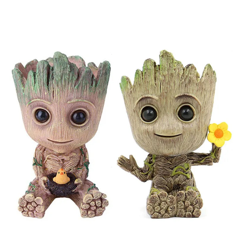 Modern Vases For Flowers Pot Groot Garden Pots Planters Anime Figurines Home Decoration Accessories Office Storage Pen Case