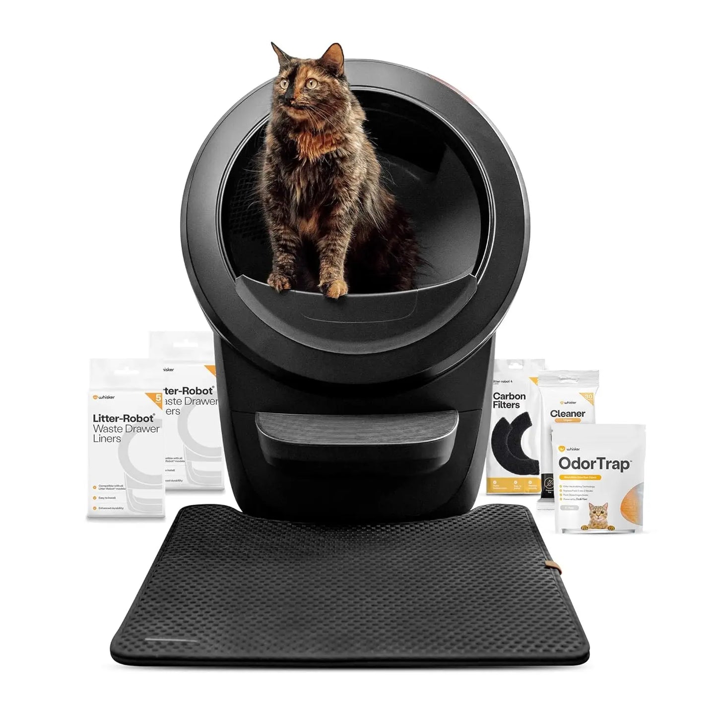 Supply & Accessory Bundle by , Black- Automatic Self-Cleaning Cat Litter Box, Includes Litter-Robot 4,Custom