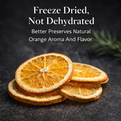 FD Pantry Freeze-Dried Orange Slices Cocktail Garnish, Dried Fruit Snack, Usa-Grown, No Sugar Added Dry 4Oz (20–25 Slices)