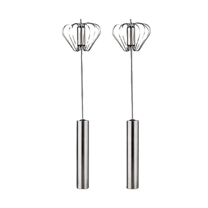 YESDOAGD Stainless Steel Hand-Push Rotary Whisk Food-Grade Rust-Resistant Sturdy Riveted Construction Semi-Automatic Design Versatile for Cooking Blending Whisking Beating and Stirring Tasks Easy to Clean