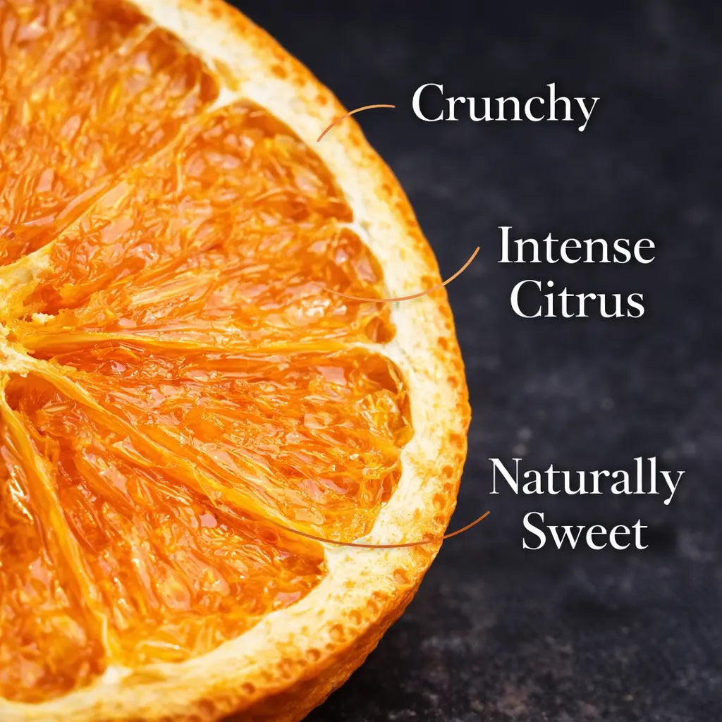FD Pantry Freeze-Dried Orange Slices Cocktail Garnish, Dried Fruit Snack, Usa-Grown, No Sugar Added Dry 4Oz (20–25 Slices)